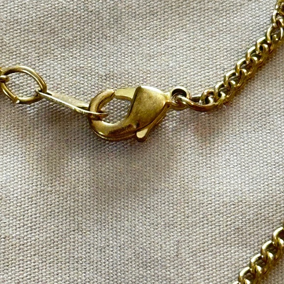 2/$20 Lady Justice, gold tone pendant & chain. 18” long. Lobster clasp. - Picture 6 of 14